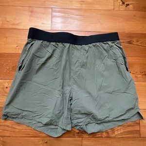 Men’s Ten Thousand XL Tactical Army Green 5” lined workout shorts